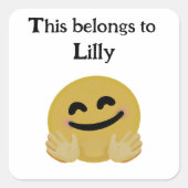 personalisierte Aufkleber "Umarmen Emoji" (Vorderseite)