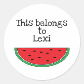 Personalisierte Aufkleber "Watermelon" (Vorderseite)
