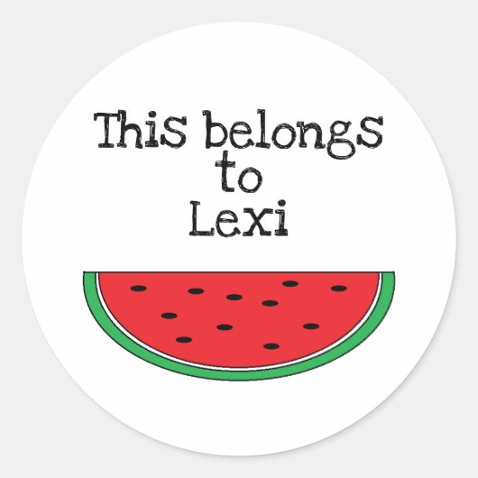Personalisierte Aufkleber "Watermelon" (Vorderseite)