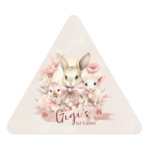 Personalisierte Aufkleber zum Party "Bunny, Chick 