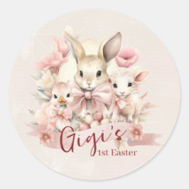 Personalisierte Aufkleber zum Party "Bunny, Chick 