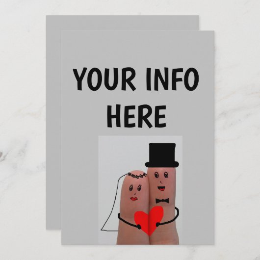 PERSONALISIERTE AUFNAHMEN ZUR EINLEITUNG VON FINGE EINLADUNG (Vorne/Hinten)