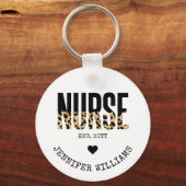 Personalisierte Aufwertung der Krankenschwester Es Schlüsselanhänger (Vorderseite)
