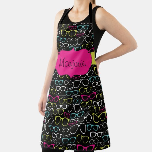 Personalisierte Augenbrille Gemustert Magenta Blac Schürze (InSitu)