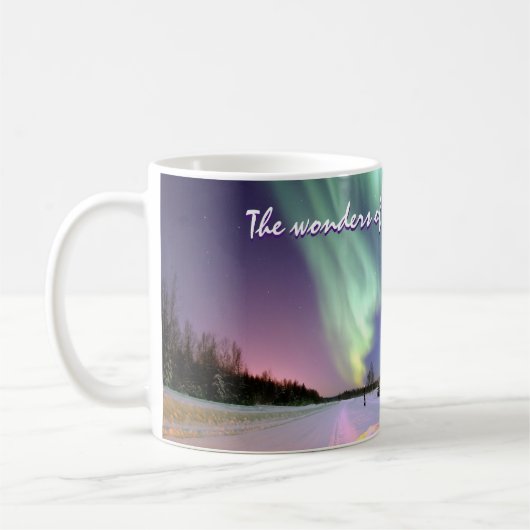 Personalisierte Aurora Borealis Nordlichter Kaffeetasse (Links)