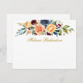 Personalisierte aus gemischten Blüten Mitteilungskarte (Vorne/Hinten)