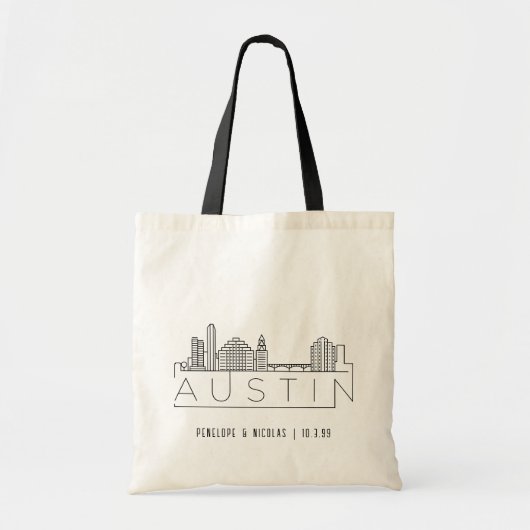 Personalisierte Austin Wedding Welcome Bag Tasche (Vorne)