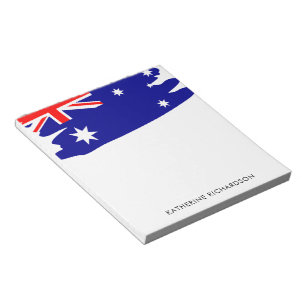 Personalisierte australische Flagge Australien Notizblock