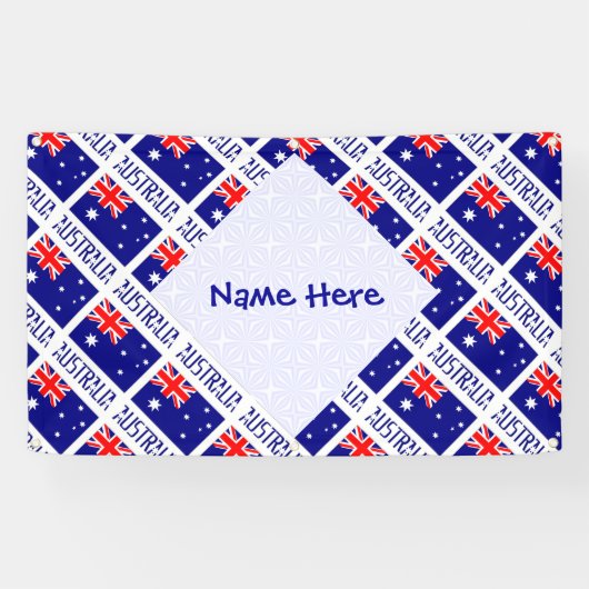 Personalisierte australische Flagge gekachelt Banner (Horizontal)