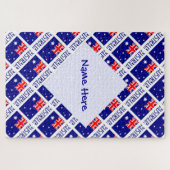 Personalisierte australische Flagge gekachelt Puzzle (Horizontal)