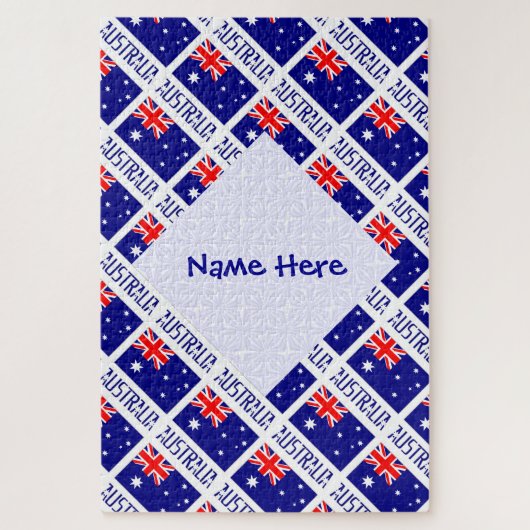 Personalisierte australische Flagge gekachelt Puzzle (Vertikal)