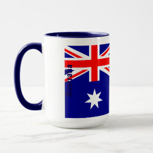 Personalisierte australische Flagge True Blue Heri Tasse