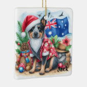Personalisierte Australische Rinderweihe Weihnacht Keramikornament (Rechts)