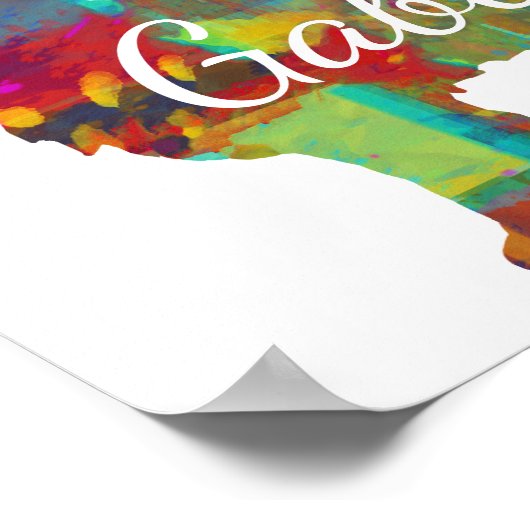 Personalisierte australische Shepherd / Kunst Auss Poster (Ecke)