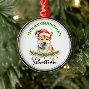 Personalisierte australische Weihnachtstiere Dingo Ornament Aus Metall