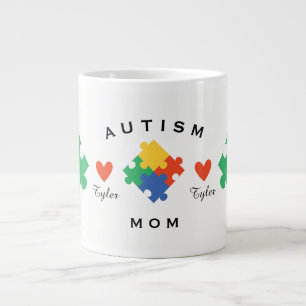 Personalisierte Autismus-Mutter Jumbo-Tasse