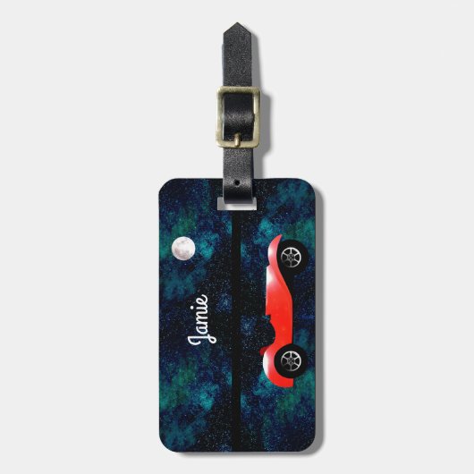 Personalisierte Autogeschenke Gepäckanhänger (Vorderseite vertikal)