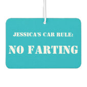 Personalisierte Autoregel: kein Farbeautomat Autolufterfrischer (Vorderseite)