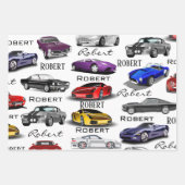 Personalisierte Autos Geschenkpapier Set (Vorderseite)