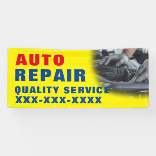 Personalisierte Autowerkstattwerbung Banner