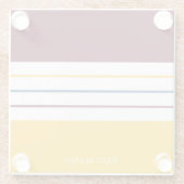 Personalisierte Autumnal Mulberry Bernsteine Glasuntersetzer (Rückseite)