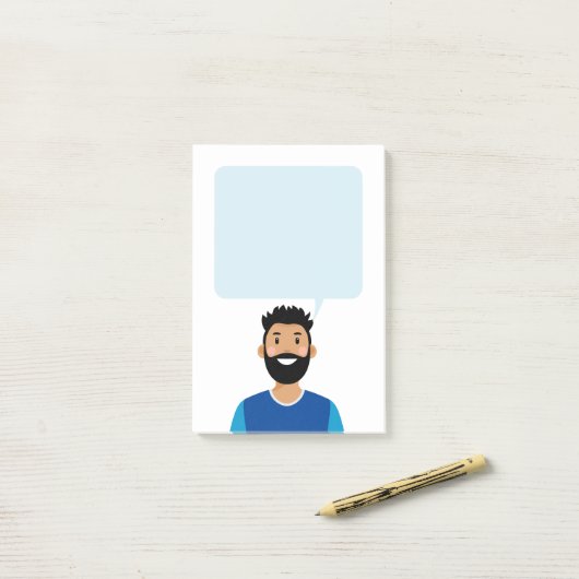 Personalisierte Avatar-Hinweise Post-it Klebezettel (Auf Schreibtisch)