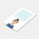 Personalisierte Avatar-Hinweise Post-it Klebezettel (angewinkelt)