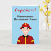 Personalisierte Avatar-Karte für Feuerwehren Karte (Gelbe Blume)