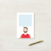 Personalisierte Avatar-Nachhinweise Post-it Klebezettel (Auf Schreibtisch)