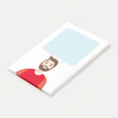Personalisierte Avatar-Nachhinweise Post-it Klebezettel (angewinkelt)