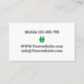 Personalisierte Avatar-Visitenkarte Visitenkarte (Rückseite)