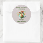 Personalisierte Avocado Kinderdusche / Runder Aufkleber (Tasche)