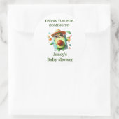 Personalisierte Avocado Kinderdusche / Runder Aufkleber (Tasche)