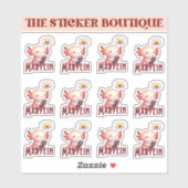 Personalisierte Axolotl Aufkleberpackung - Individ Aufkleber (Blatt)