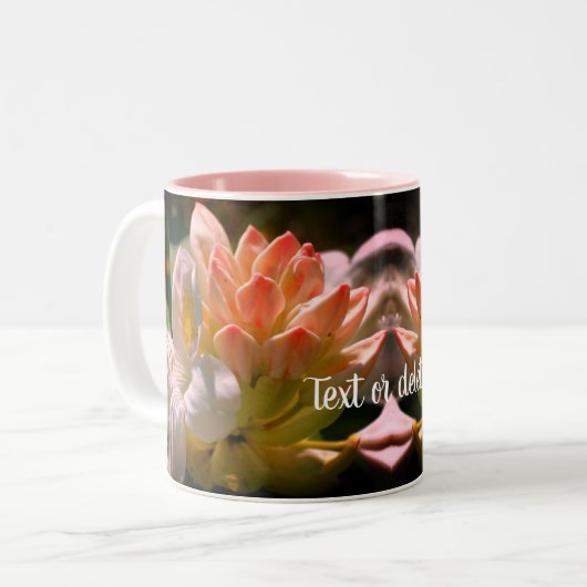 Personalisierte Azalea Blume Zweifarbige Tasse (Vorderseite Links)