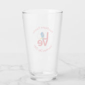 Personalisierte Azorische rote LOVE-Flagge Glas (Rückseite)