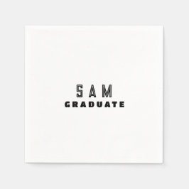 Personalisierte B/W-Absolventin Serviette