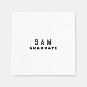 Personalisierte B/W-Absolventin Serviette