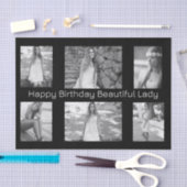 Personalisierte B&W-Fotos und Text-MultiOccasion Seidenpapier (Handwerk)