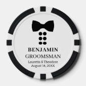 Personalisierte B&W Hochzeit Pokerchips (Vorderseite)