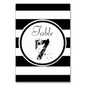 Personalisierte B&W Hochzeit Tischnummer (Vorderseite)