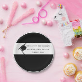 Personalisierte B&W-Klasse mit 20XX Abschluss Pappteller (Party)