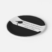 Personalisierte B&W-Klasse mit 20XX Abschluss Pappteller (Schrägansicht)