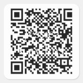 Personalisierte B&W-URL Quadratischer Aufkleber (Vorderseite)