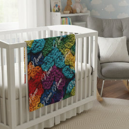 Personalisierte Babodecke mit Namen Fleecedecke