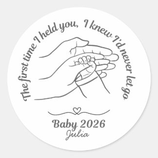 Personalisierte Baby 2026 Rosa Benutzerdefinierter Runder Aufkleber