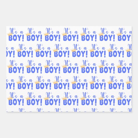 Personalisierte Baby Boy Dusche Geschenkpapier Set (Vorderseite 2)