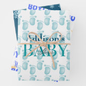Personalisierte Baby Boy Dusche Geschenkpapier Set (Beispiel)