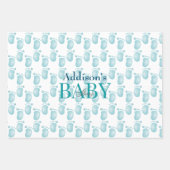 Personalisierte Baby Boy Dusche Geschenkpapier Set (Vorderseite)