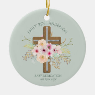 Personalisierte BABY-Dedication Keramik Ornament